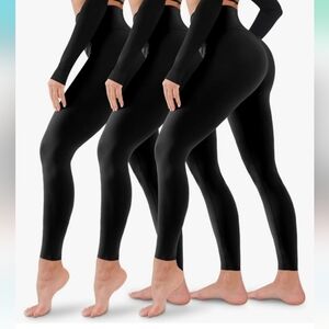 Women's Black High-Waisted LeggingsShowitty Women’s 3 Pack Fleece Lined Leggings